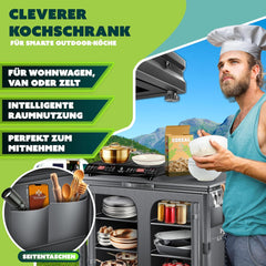 KESSER® Campingkeuken Opvouwbaar - Kampeerkeuken - Grijs