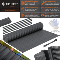 KESSER® Balkonscherm - Zichtdoek - Balkondoek - 160x500cm