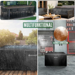 KESSER® Afdekking voor tuinmeubelen, 200 cm x 160 cm x 70 cm, afdekzeil, winddicht, winterbestendig, waterdicht, voor tuintafels, 420D Oxford, beschermhoes voor terrasmeubels, uv- en regenbescherming
