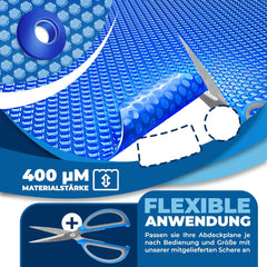 KESSER® Zwembad zonnezeil - Afdekzeil - Ø305cm - Blauw