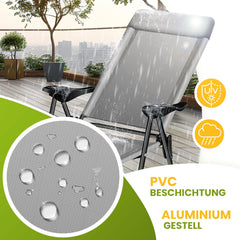 KESSER® Tuinstoel Opklapbaar - Set van 2 - Antislip - Grijs