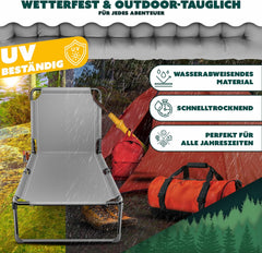 KESSER® Campingbed - Ligbed - Inklapbaar - 190x68x30cm - Grijs