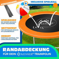 KESSER® Trampoline Randafdekking - Rand - Ø366cm - Oranje