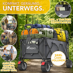 Bolderkar - Opvouwbaar - Bolderwagen  - Antraciet - TRESKO®