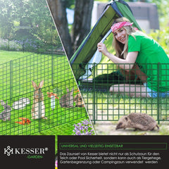 KESSER® 5x Vijverhek - Tuinhek - Steekhek - 71x66cm - Groen
