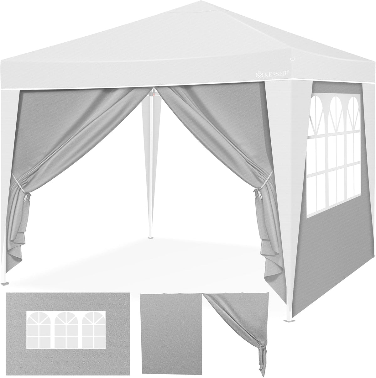 KESSER® Zijwand voor paviljoen - 3x3m - Grijs