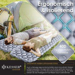 KESSER® Camping matras isomat opblaasbare luchtmatras campingmat, incl. draagtas outdoor ultralichte opvouwbare slaapmat [met reparatieset] belastbaarheid: 200 kg