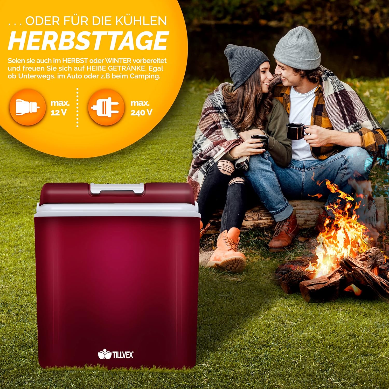 Koelbox Elektrisch – 12V en 230 volt - Coolbox - Frigobox - 24L – Rood