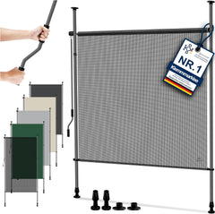 Klemluifel - Balkon luifel - Verticale luifel - 120 x 310 cm - Grijs - KESSER®
