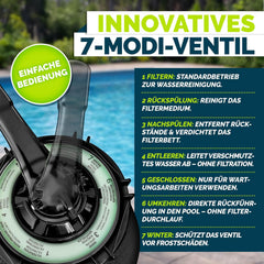 Zandfilterpomp - Zandfilter voor zwembad - 7900L/u - Zwart - Tillvex®