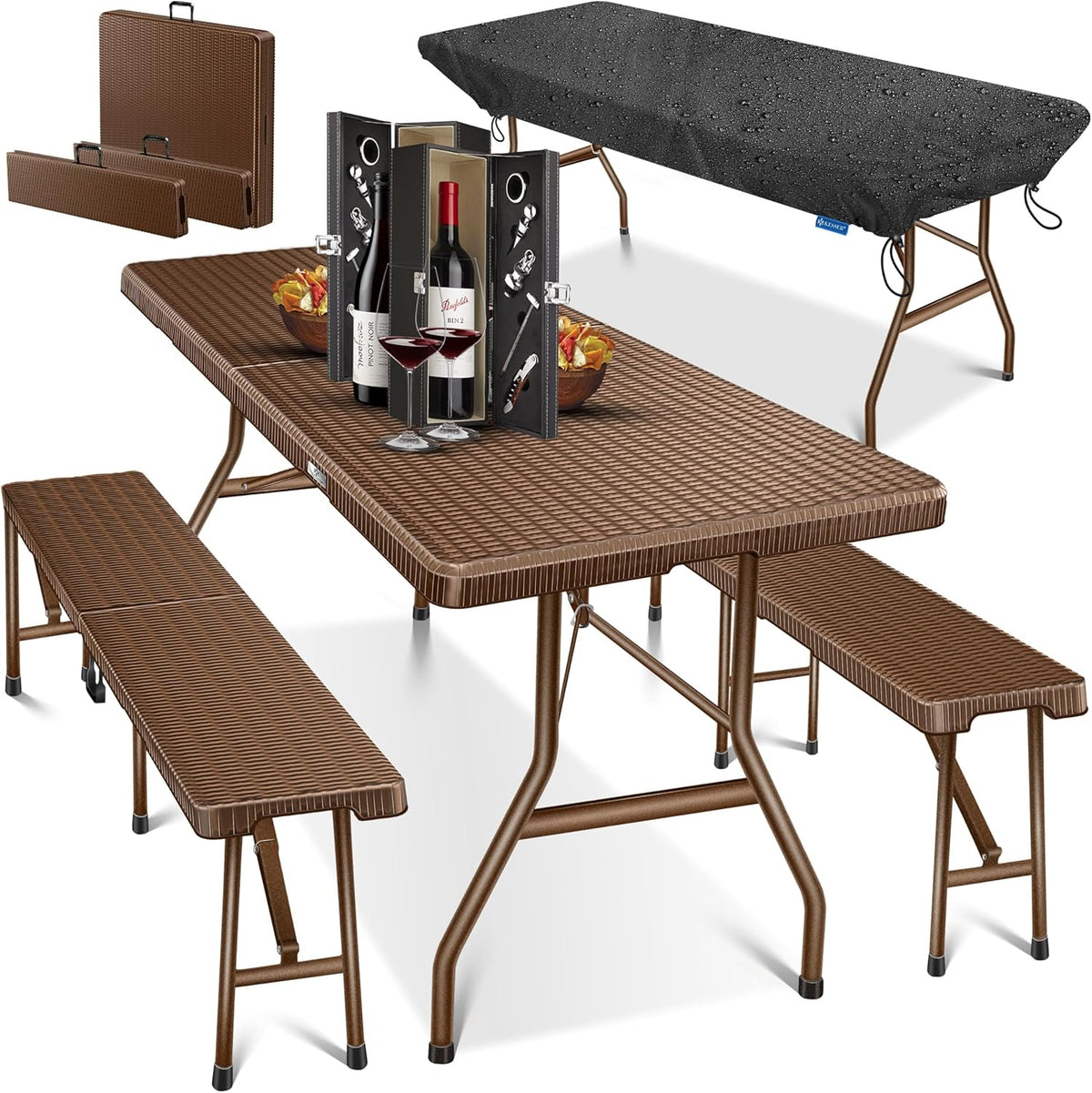 KESSER® Biertafel - Picknicktafel - Opvouwbaar - Bruin