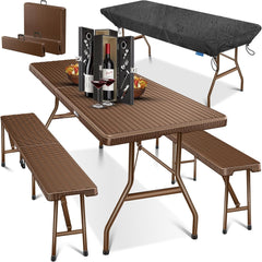 KESSER® Biertafel - Picknicktafel - Opvouwbaar - Bruin
