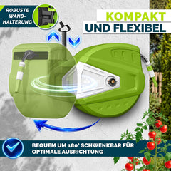Wandslangenbox - Tuinslanghaspel - Tuinslang met haspel - 20 meter - Groen