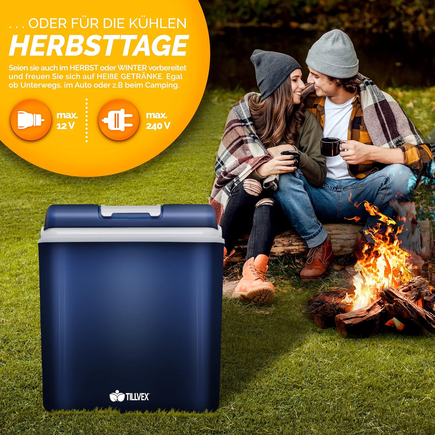 Koelbox Elektrisch – 12V en 230 volt - Coolbox - Frigobox - 24L – Blauw