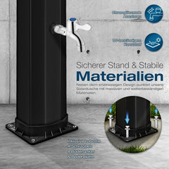 Buitendouche - Tuindouche - Zonneenergie - 60L - Zwart - Tillvex