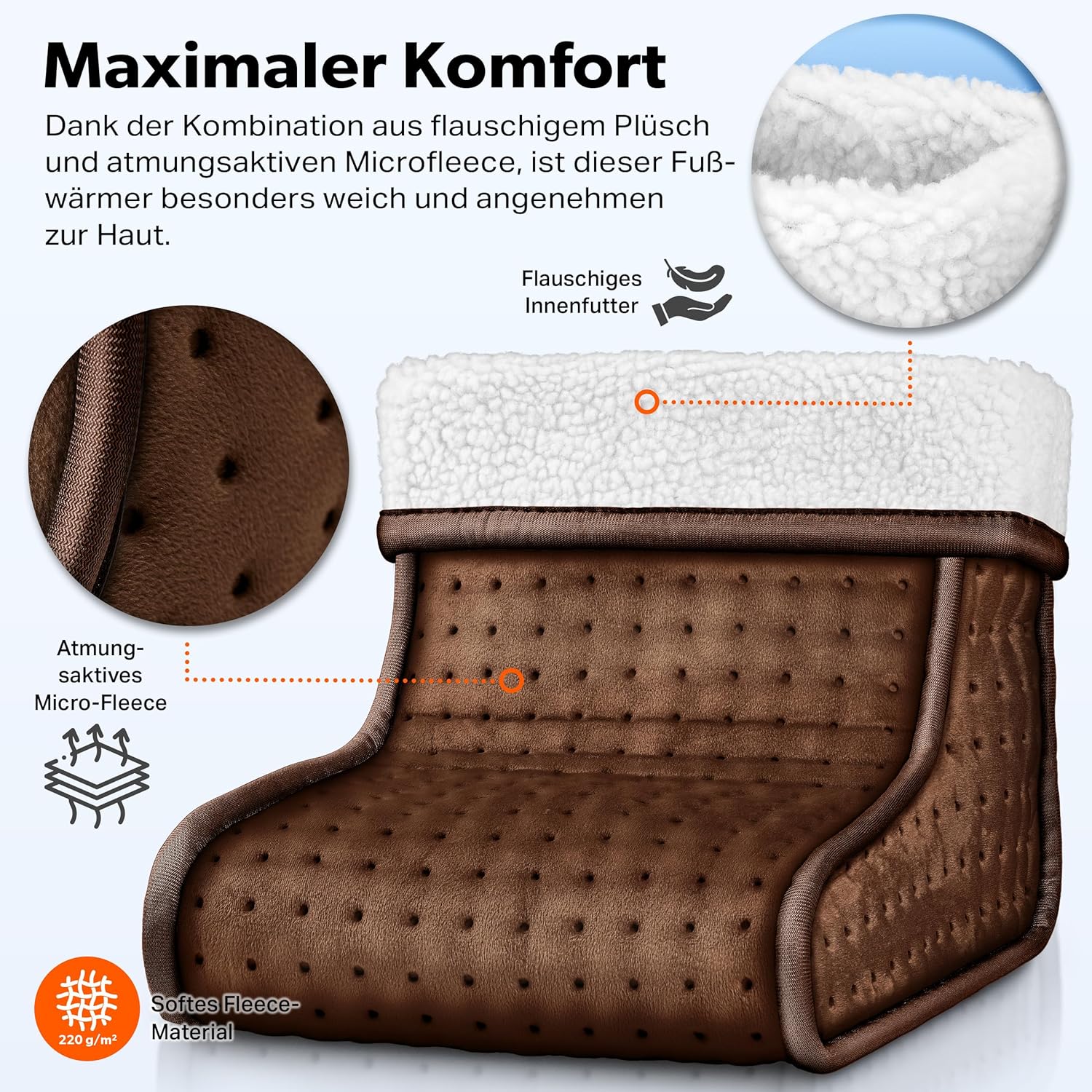 Sinnlein Elektrische Voetenwarmer - Voetverwarmer - 6 Standen - Bruin