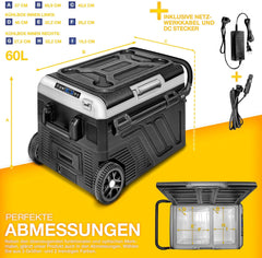 Tillvex® Elektrische Koelbox - Compressor - tot -20°C - 60L - Zwart