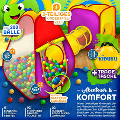 KIDUKU® Speeltent - Kindertent - Speelhuisje - Kleurrijk