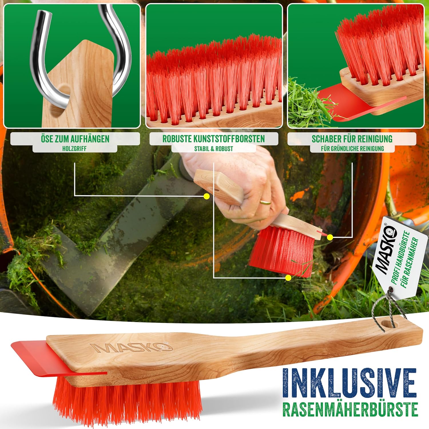 KESSER® Grasmaaier Benzine - 51cm - 65L opvangbak - Rood