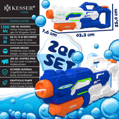 KESSER® Waterpistool - Set van 2 - Bereik 10-11 meter - Blauw