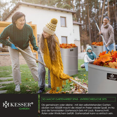 KESSER® Pop-up-tuinzak, 175 liter, inclusief handschoenen, zelfstaand met handgrepen, stabiel, robuust en opvouwbaar, voor het snijden van gazon, tuinzakken voor tuinafval, groen