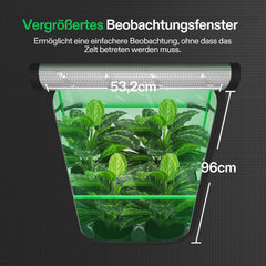 VIVOSUN PRO Groeitent, 150 x 150 x 200 cm, met dikke stangen van 22 mm, 2000D Oxford-weefsel, zeer reflecterend Mylar, indoor hydrocultuur, kweektent, plantentent, broeikas, geschikt voor AeroLight