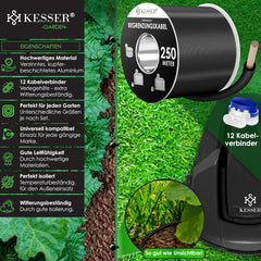 KESSER® Begrenzingskabel - 250 meter - Zwart