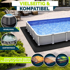tillvex® Premium zwembadonderlegger, rechthoekig, 330 x 230 cm, geotextiel 400 g/m², grondzeil voor zwembaden tot 300 x 200 cm, vloerbeschermingsvlies, op maat te snijden, scheurvaste zwembadonderlaag, zwart