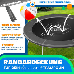 KESSER® Trampoline Randafdekking - Rand - Ø305cm - Grijs