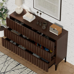Commode - Dressoir - Ladekast - 73,4x34,5x100 cm - Bruin - UEV