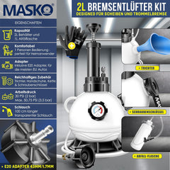MASKO® Remontluchtingsapparaat - Remontluchter Auto - 2L - Wit