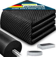 Zwembad Afdekzeil - Rond - Solarzeil - 400 cm - Zwart - Tillvex®