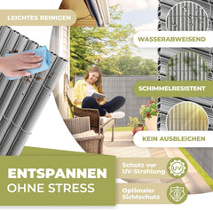 Balkonscherm - Balkondoek - Privacydoek - Zichtbreeknet - Zichtdoek -  60x300 cm - Grijs - KESSER®