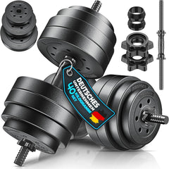 Dumbells set - Gewichten set - Halterset - Verstelbaar - 40 kg - Zwart - RE:SPORT
