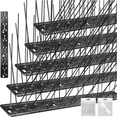 KESSER® Duivenafweer, vogelafweer, 2 m spikes, vogel/duivenverschrikker, 304 roestvrij staal, effectieve bescherming tegen duiven en vogels, voor balkon, dak, raam en tuin, vogelafschrikking, spiesen