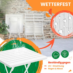 KESSER® Bistroset 2 Persoons - Tuinstoelen - Tuinset - Wit