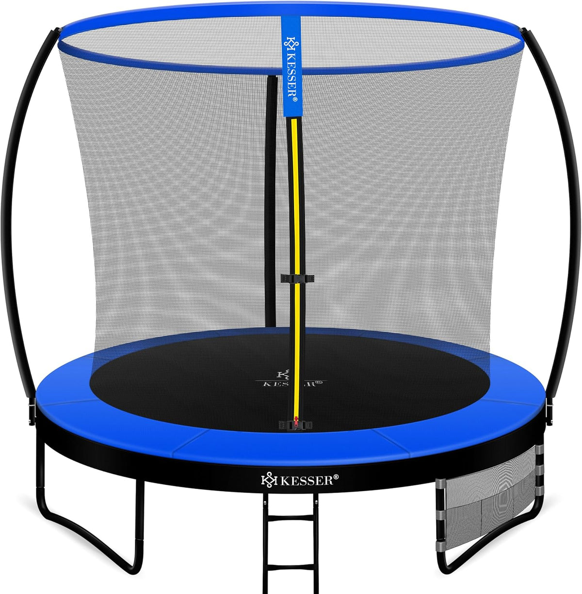 KESSER® Trampoline Ø244 cm - Veiligheidsnet en Ladder - tot 150 kg belasting - Blauw