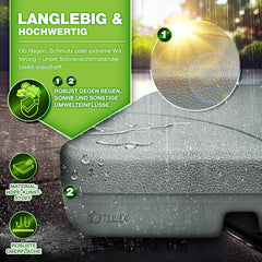 Tillvex® Parasoltegel - Parasolvoet  - Vulbaar tot 80 kg  - Grijs