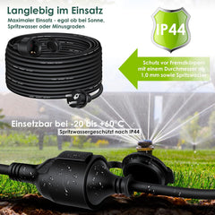 KESSER® Verlengkabel 25 meter voor binnen en buiten IP44 - Zwart