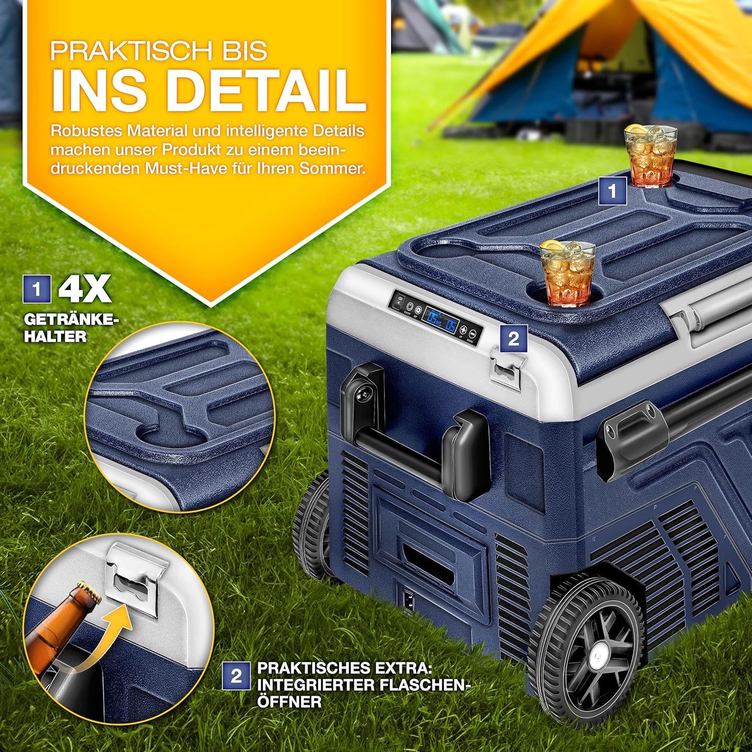 Tillvex® Elektrische Koelbox - Compressor - tot -20°C - 40L - Blauw
