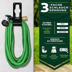 Flexibele Tuinslang - Inc. sproeikop - 22,5 meter - Groen