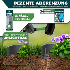 KESSER® Gazonrand - Tuinrand - 10m - 5cm - Antraciet