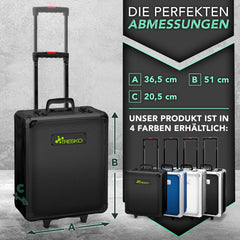 TRESKO Gereedschapskoffer, 1400-delig, gevulde gereedschapskist, professionele gereedschapstas, gereedschapsset, chroom-vanadium staal (groen)