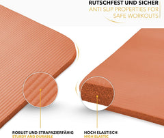 Yogamat - Fitness mat - Sportmat - Yoga mat extra dik - Oranje - TRESKO