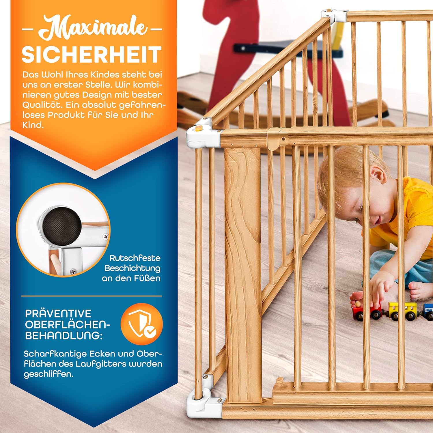 KIDUKU® XXL Babybox - Grondbox - Speelbox - Kinderbox - 7,2m