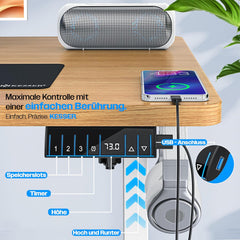KESSER® Elektrisch bureau - Verstelbaar - 140x70cm - Computertafel