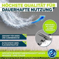 tillvex® Vloerbeschermingsmat voor zwembad, 8 stuks, 62,5 x 62,5 cm, onderlegmat, 1 cm dik, voor zwembad, kinderbad, whirlpool, zwembadmat, vloermat, outdoor, zwembadonderlaag, vloerbescherming
