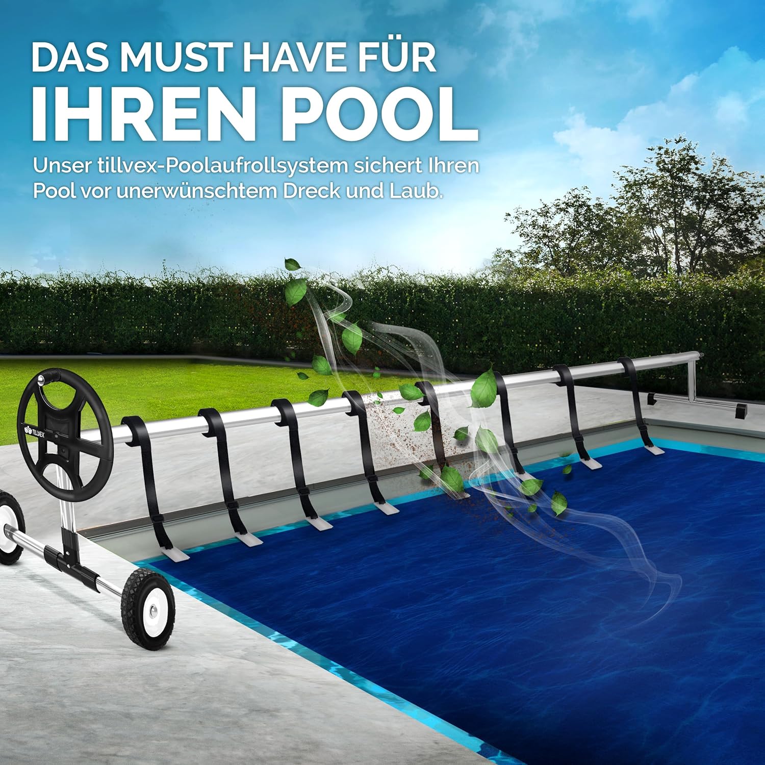 Tillvex® Zwembadhaspel - Zwembadopwinder - 3-5,70m
