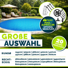 Zwembad Afdekzeil - Rechthoekig - Solarzeil - 732x366 cm - Blauw - Tillvex®