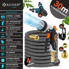 Flexibele Tuinslang - Inc. sproeikop - 30 meter - Antraciet